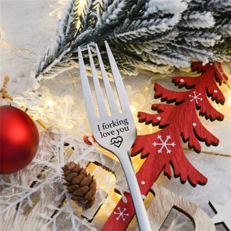 I forking Love You Engraved Fork