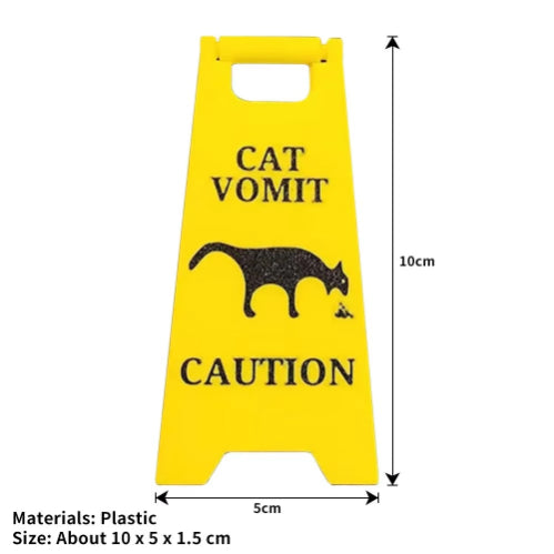 Funny Cat Dog Vomit Caution Sign