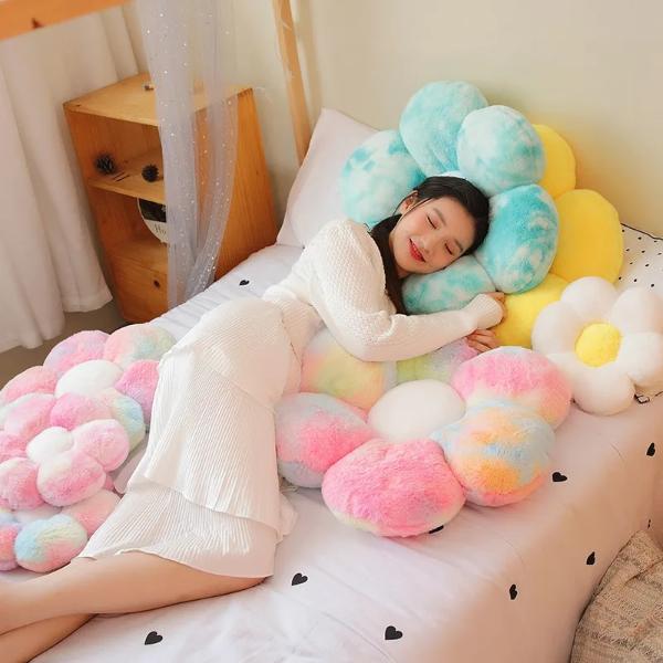 SOFA-LICIOUS Premium Flauschiges Blumen-Sofakissen