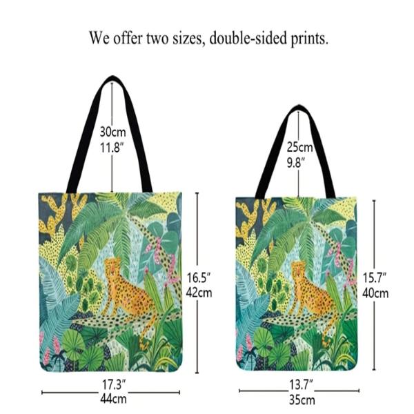 Reusable Tote Cute Cats Print Grocery Storage Bag