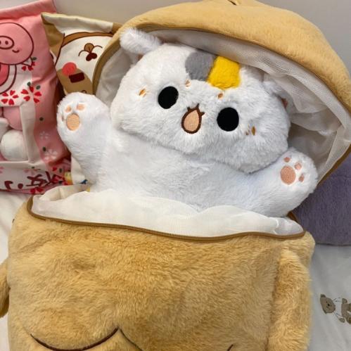 日本のたい焼き猫ぬいぐるみ