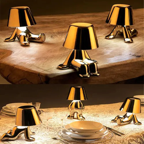 Nachtlampe Little Shy Man Weener und Golden Man