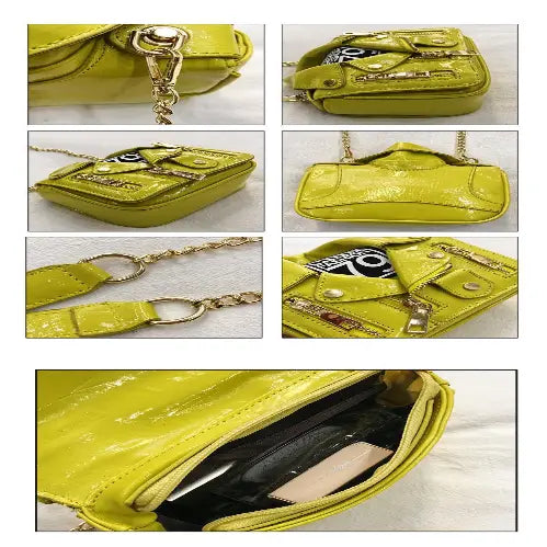 Leather Jacket Chic Biker Bag