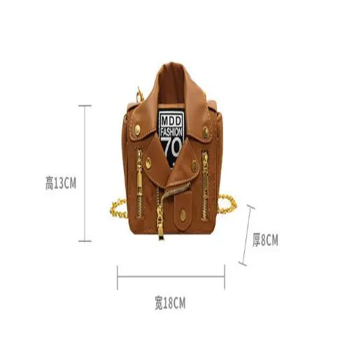 Leather Jacket Chic Biker Bag