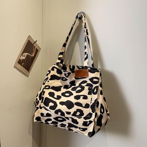 Leopard Print Large Tote Bag