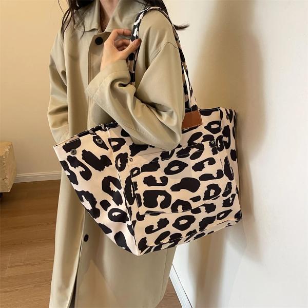 Leopard Print Large Tote Bag