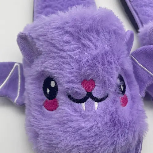 ハロウィーンの不気味なコウモリのカボチャのぬいぐるみスリッパ