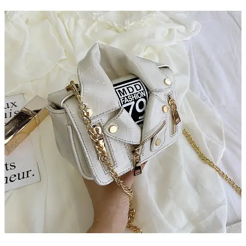 Leather Jacket Chic Biker Bag