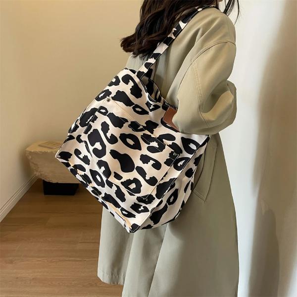 Leopard Print Large Tote Bag