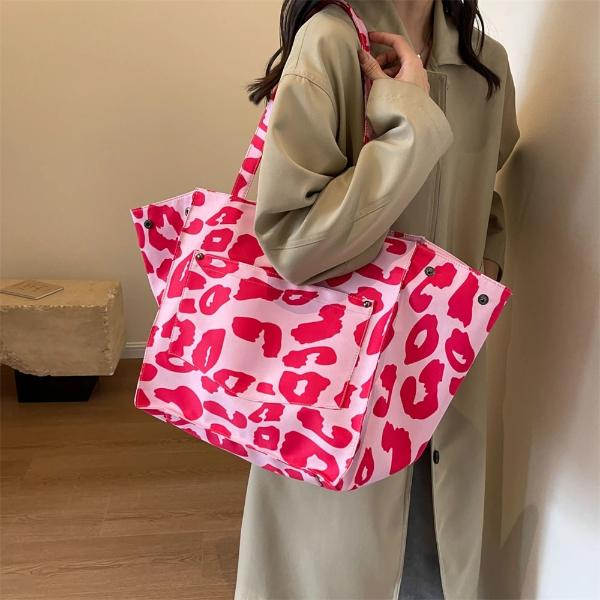 Leopard Print Large Tote Bag