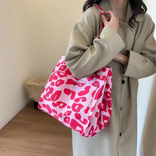 Leopard Print Large Tote Bag