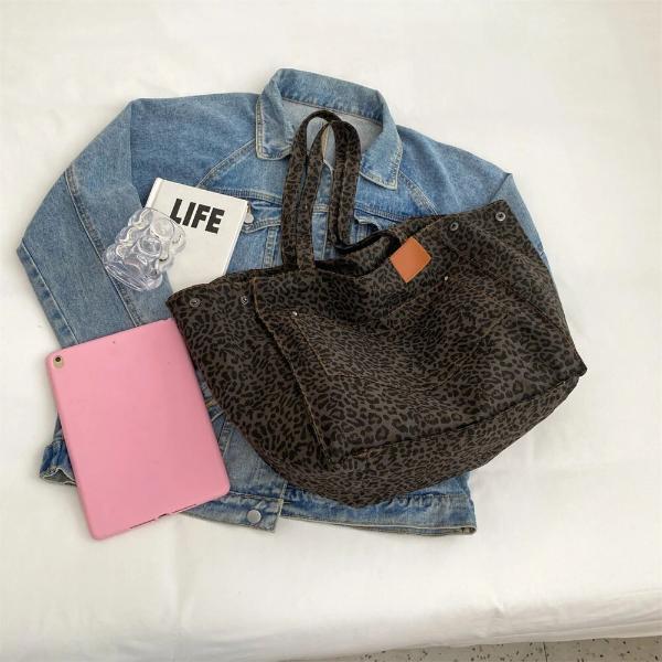 Leopard Print Large Tote Bag