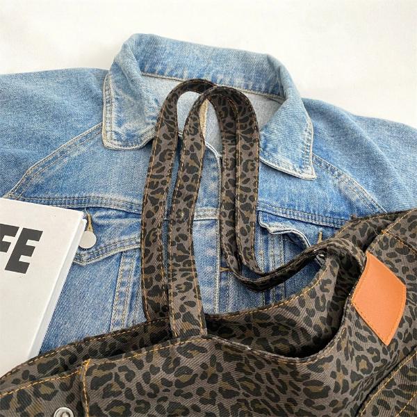 Leopard Print Large Tote Bag