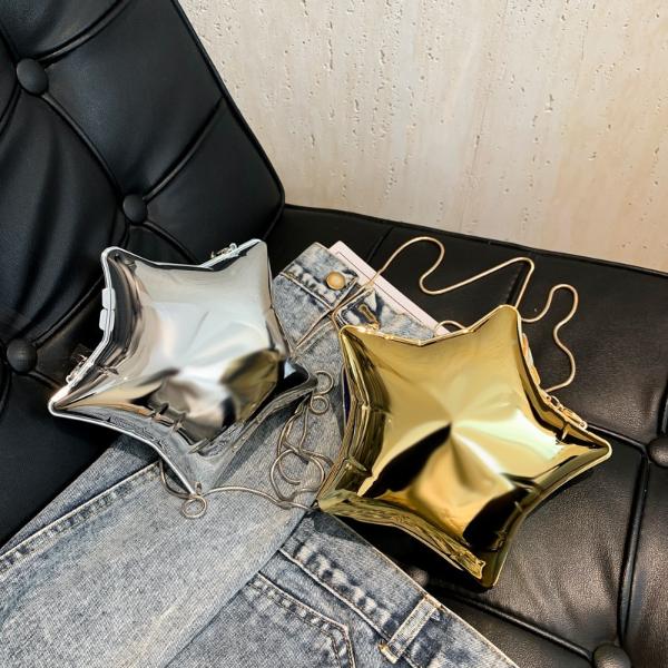 Abend-Clutch aus Acryl mit Sternballon-Motiv