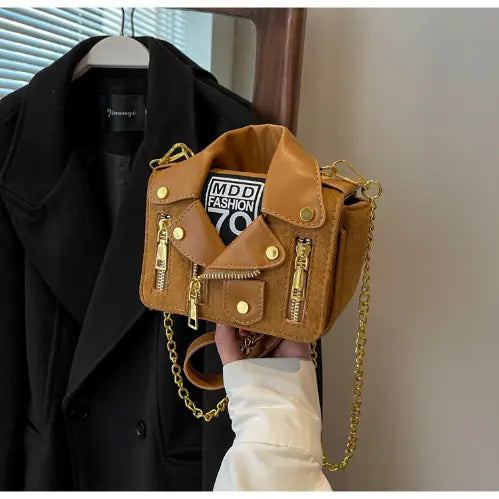 Leather Jacket Chic Biker Bag