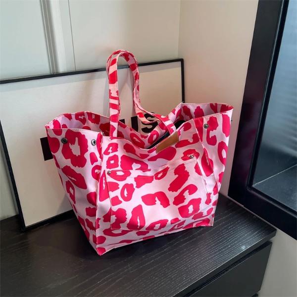 Leopard Print Large Tote Bag