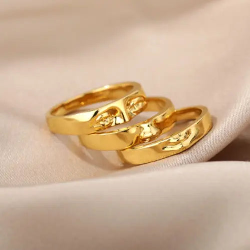 Dianty Damen-Ring mit weinendem Gesicht und stapelbarem Gesichtsring