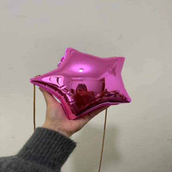 Abend-Clutch aus Acryl mit Sternballon-Motiv