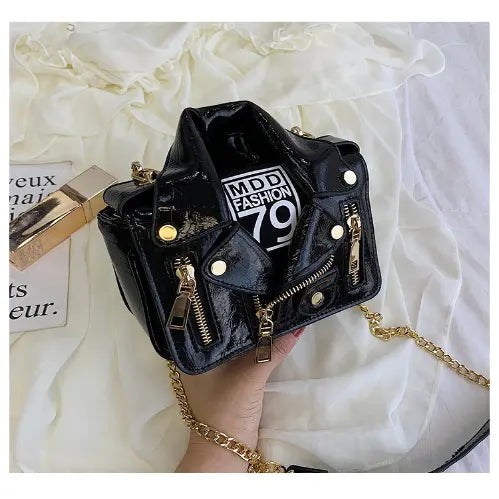 Leather Jacket Chic Biker Bag