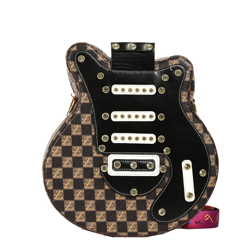 Guitar Shaped Crossbody Purse Bag