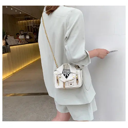 Leather Jacket Chic Biker Bag