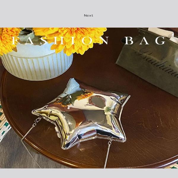 Abend-Clutch aus Acryl mit Sternballon-Motiv