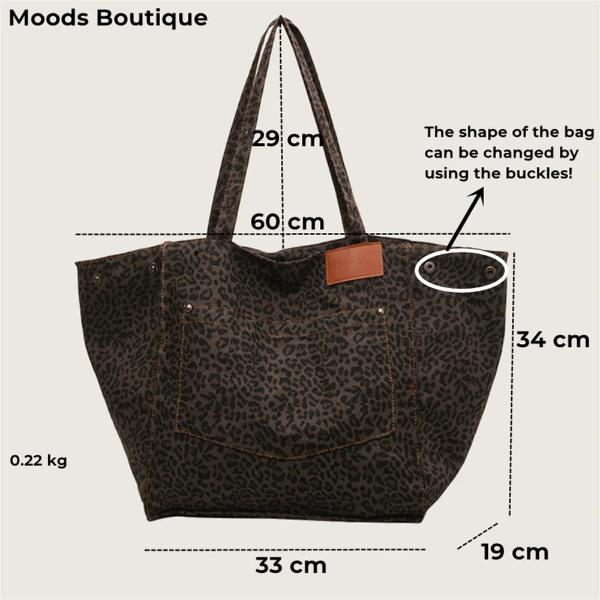 Leopard Print Large Tote Bag