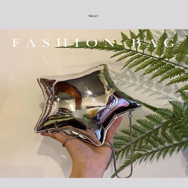 Abend-Clutch aus Acryl mit Sternballon-Motiv