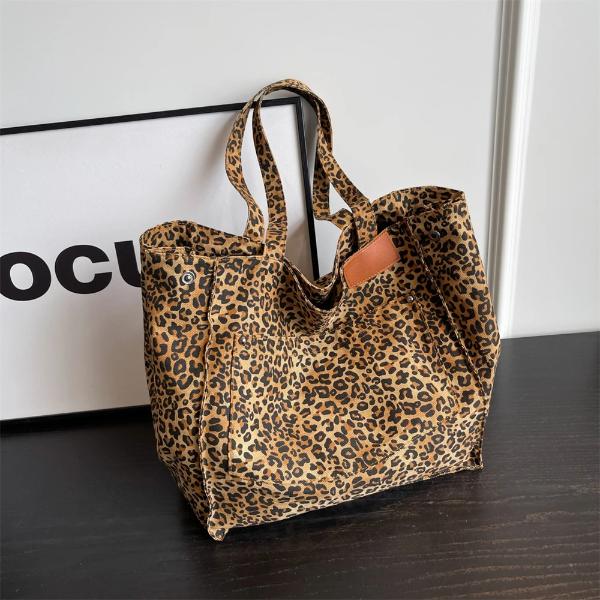 Leopard Print Large Tote Bag