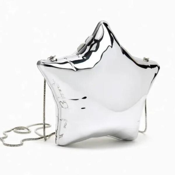 Abend-Clutch aus Acryl mit Sternballon-Motiv