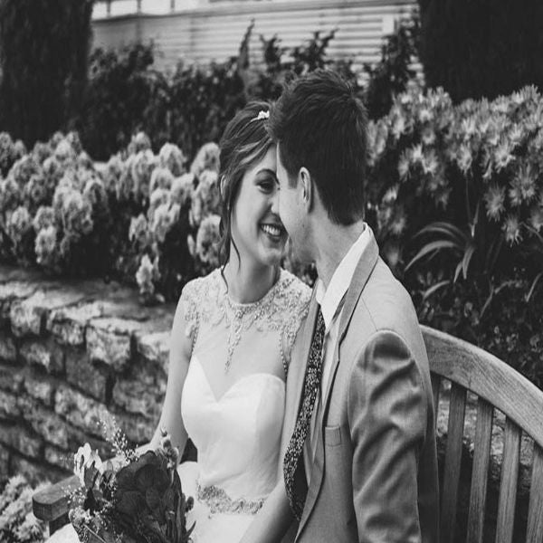 Love Blue Rhinestone Couple's Ring