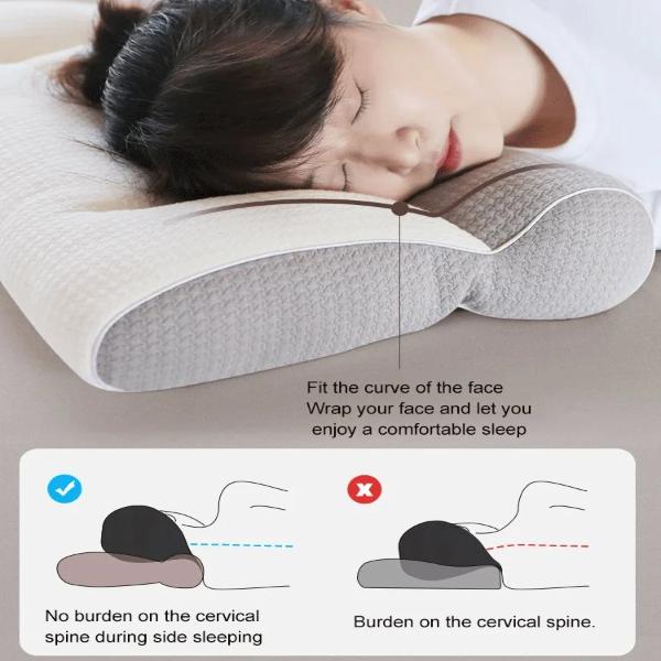 Ergonomisches Gänsedaunenkissen mit Nackenstütze
