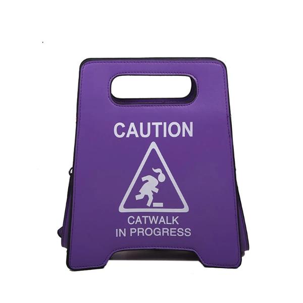 Novelty Caution Sign Tote Handbag