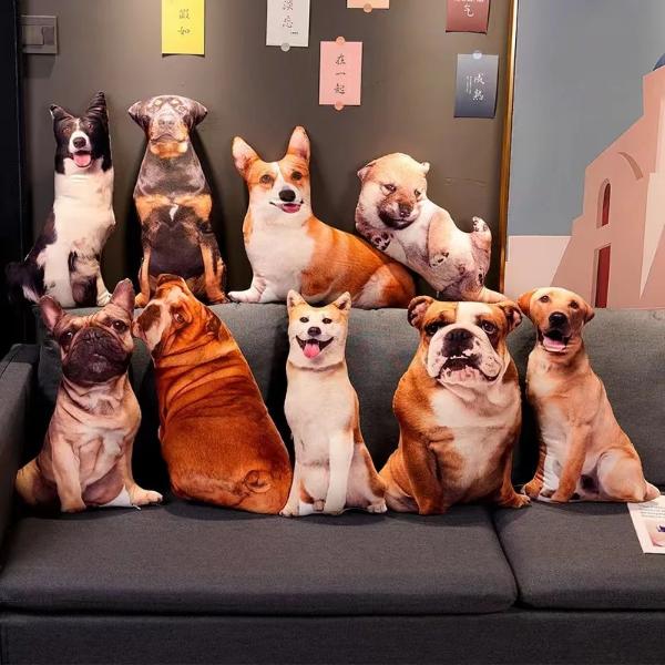 3D犬ぬいぐるみ枕