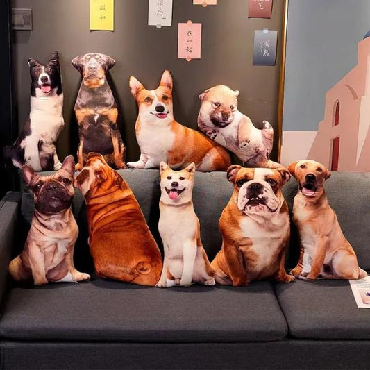 3D-Hunde-Plüschkissen