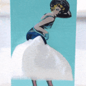 Sexy Flying Up Rock Mädchen Taschentuchbox