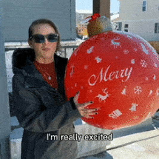 Riesige aufblasbare Weihnachtskugel-Dekoration (24 Zoll)