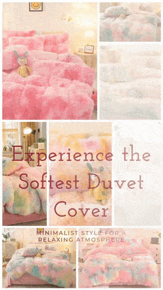 Plüschiger, flauschiger Luxus-Bettbezug in Queen-Size-Größe (1 Bettbezug + 2 Kissenbezüge)