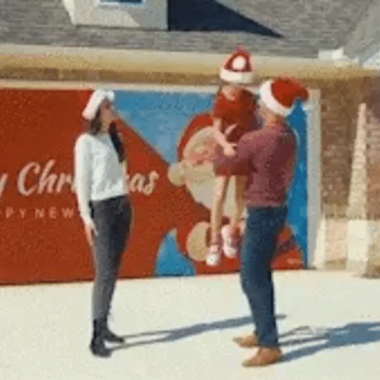 Weihnachtsdekoration für das Garagentor