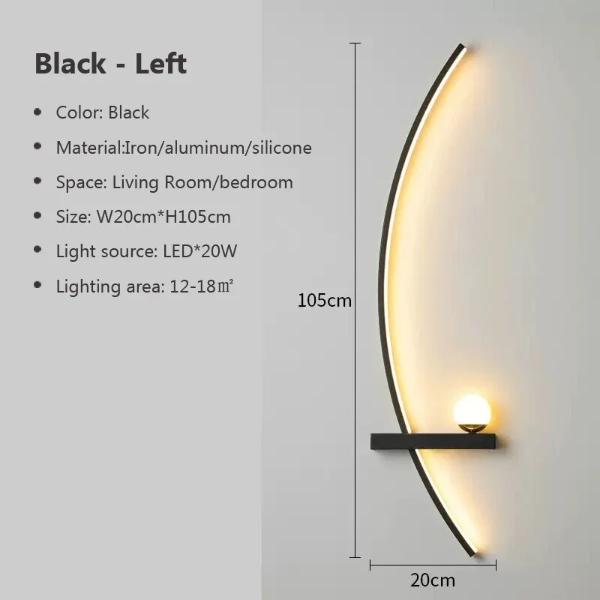 Modern LED Minimalist Bedside Arc Lamp