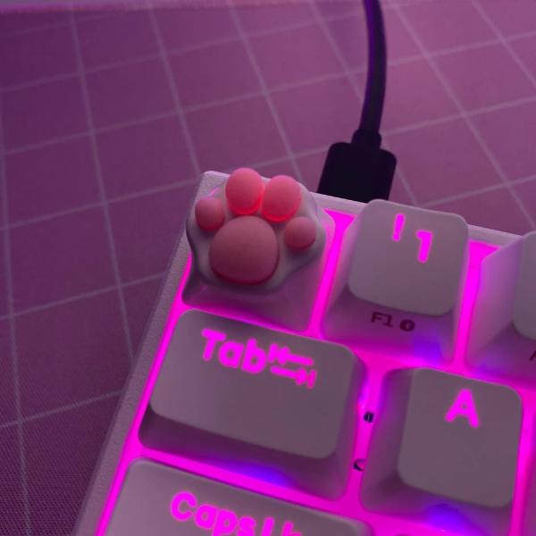 カスタム ゲーミング 猫の足跡とお尻のキーキャップ