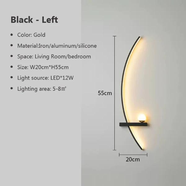 Modern LED Minimalist Bedside Arc Lamp
