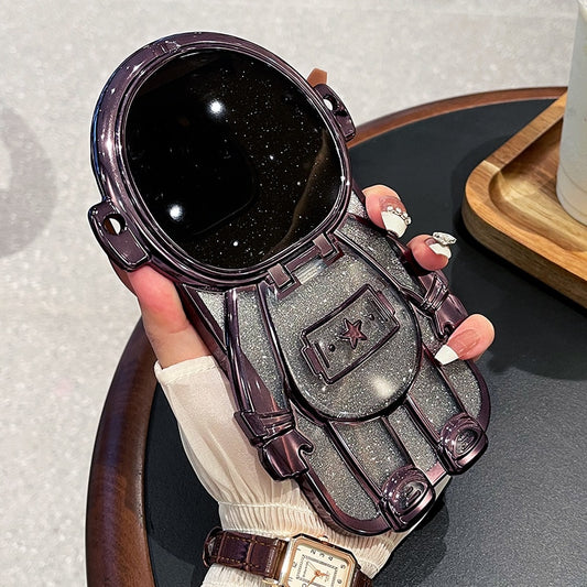 Glitzernde Astronauten-Telefonhülle für iPhone (OBJEKTIVSCHUTZHÜLLE)