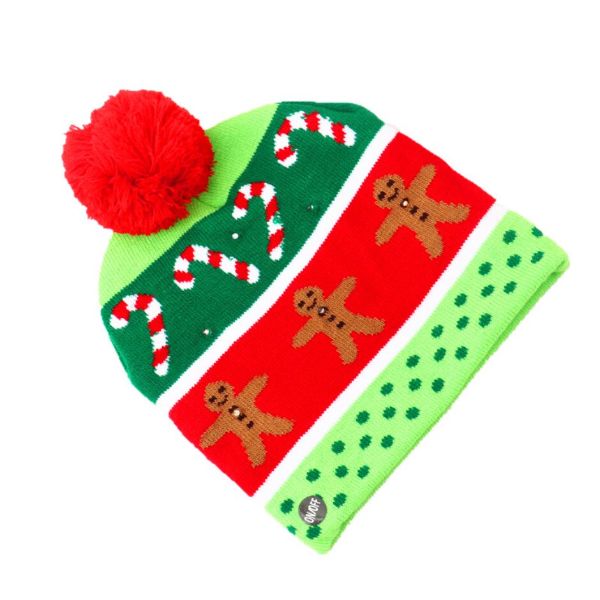 Weihnachts-LED-Bean-Strickmütze