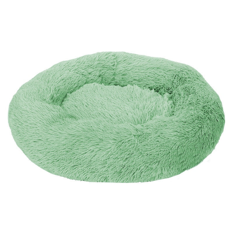 Barkermeow Rundes Plüsch-Donut-Katzen- und Hundebett