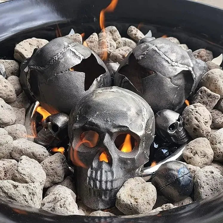 Halloween Ceramic Fire Pit Skull