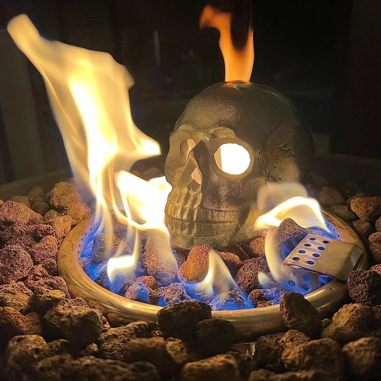 Halloween Ceramic Fire Pit Skull