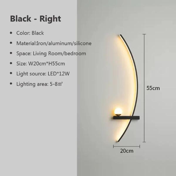 Modern LED Minimalist Bedside Arc Lamp