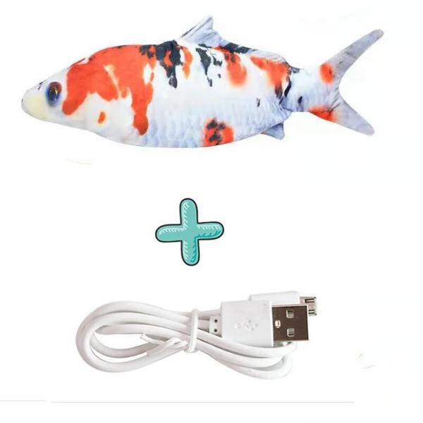 2024 Verbessertes interaktives Katzenspielzeug mit zappelndem Fisch