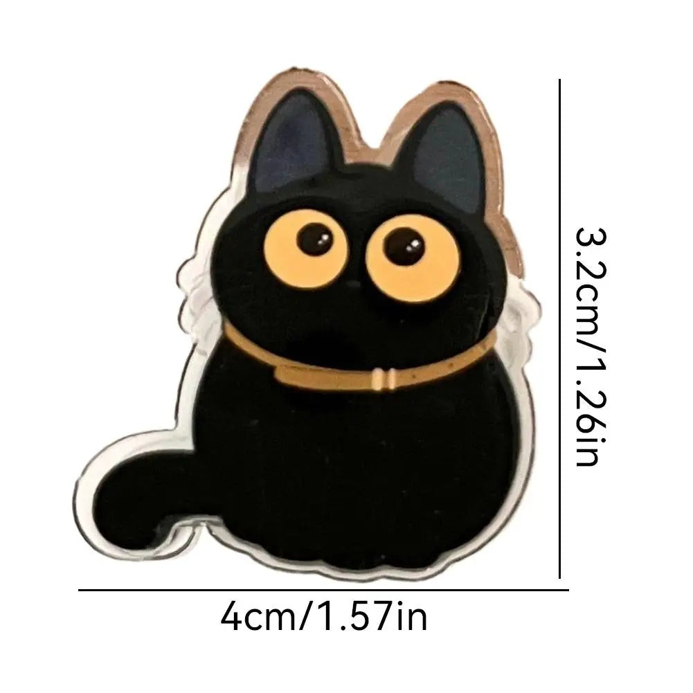 Black Cat Acrylic Bag Clips